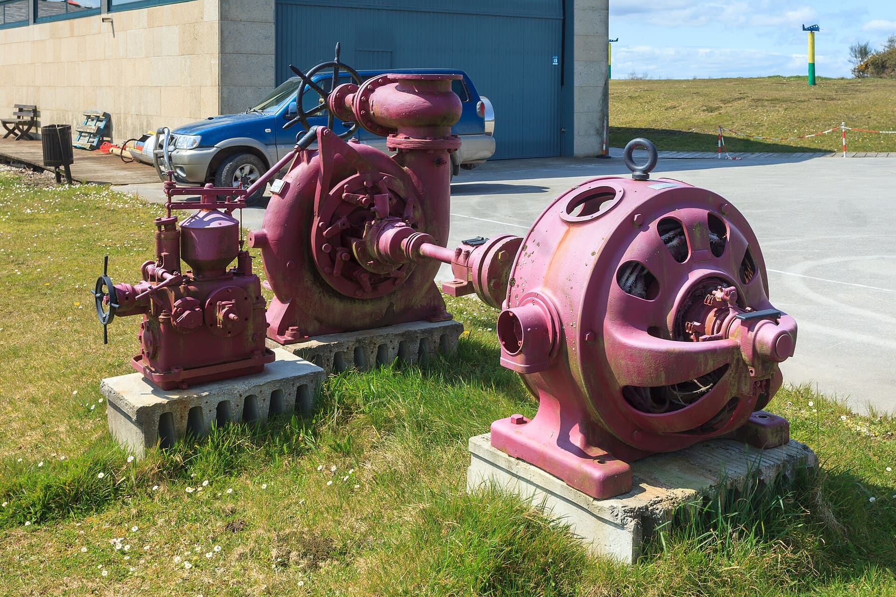 Real turbine rotor on the overhaul floor
